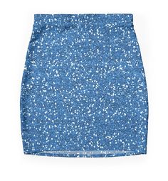 Super stretchy and durable polyester mini skirt. Vibrant, high-quality sublimation print across the front and back. Size range XXS-2XL. A great sparkly glitzy shiny design of blue and silver glitter. This design is suitable for any person, adult or child. Sparkly White Skirt, Blue Sparkle Skirt, Blue Sparkly Skirt, Glitter Mini Skirt, Costumes 2023, Eras Outfit, Turquoise Skirt, Light Blue Skirts, Swift Outfits