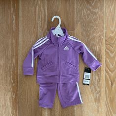 Rare Purple Color. Sold Out In Stores. Two Piece Coordinated Matching Track Suit With Jacket And Pants. Fitted White Adidas Sets, Adidas Cotton Sets For Winter, Adidas Cotton Winter Sets, Adidas Fitted Winter Sets, Winter Adidas Fitted Sets, Adidas Winter Sets With Long Sleeve, Adidas White Long Sleeve Set, Adidas Fitted Sets For Playwear, Adidas Winter Long Sleeve Sets