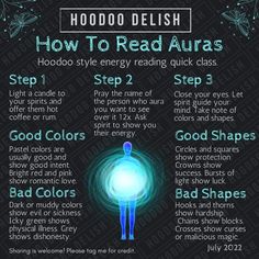 How To Read Auras, Luciferian Witchcraft, Read Auras, Freezer Spell, Hoodoo Delish, Folk Witch, How To See Aura