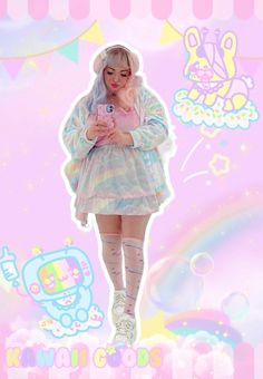 Fabric：Borg(100% polyester) Regular fit Stand-up collar, long sleeve, zipper closure Fabric weight: 300g/m² Care Instruction: machine wash cold with similar colors, do not bleach, tumble dry low, do not iron, do not dry clean. modeled by: pinkieepoppy Yami Kawaii Outfit, Yume Kawaii Fashion, Cloud Jacket, Kawaii Jacket, Rainbow Jacket, Pastel Clothing, Fuzzy Shorts, Kawaii Outfit Ideas, Fanny Pack Purse