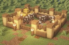 Farm Build Ideas Minecraft, Minecraft Living Room Ideas Cottagecore, 2 People Minecraft House, Minecraft Farm Ideas Animal Simple, Market Place Minecraft Ideas, Minecraft Breeding Farm, Woodsy Minecraft Builds, Minecart House Ideas Aesthetic, What To Add To Your Minecraft House