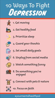 10 ways to fight Depression Mental Health Facts, Mental Health Therapy, Mental Health And Wellbeing, Mental Health Care, Improve Mental Health, Mental And Emotional Health, Self Care Activities, Health Info, Health Facts