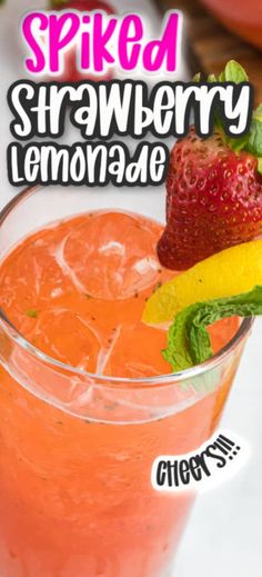 Sweet, refreshing, and just enough "spike" to hit the spot. Spiked Strawberry Lemonade is my all-time favorite summer cocktail! #Realhousemoms #Strawberry #lemonade #spiked #summer #drinks #relax #backyardfun Spiked Strawberry Lemonade, Strawberry Lemonade Punch, Spiked Lemonade, Lemonade Punch, Fun Summer Drinks, Party Drinks Alcohol, Lemonade Cocktail, Beach Vacay, Drinks Alcohol