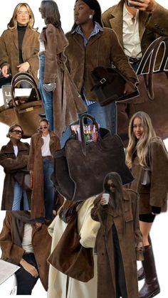 Brown suede fashion trend for A/W 24 Travel Life, Brown Suede, I Got This, Autumn Fashion, Fall Winter, Ralph Lauren, Street Style, My Style, Collage