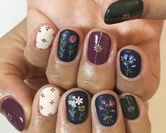 Nails Art Flowers, Flower Nail Designs, Shellac Nails, Trendy Nail Art, Flower Nail Art, Gel Nail Designs, Flower Ideas, Luxury Nails, Art Flowers