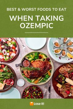 the cover of best and worst foods to eat when taking ozempic by lose it