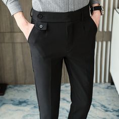 Brand Name: ZJYJFCOrigin: CN(Origin)Material: PolyesterApplicable Season: Spring and AutumnStyle: England StyleApplicable Scene: DailyFront Style: FlatPant Closure Type: Zipper FlyGender: MENModel Number: RT65Item Type: Suit Pants Classic Slim Fit Ankle-length Dress Pants, Korean Pants Length Men, Luxury Men's Pants With Double-needle Hem, Slim Fit Elastane Ankle-length Pants, Cheap Full-length Men's Dress Pants, Plus Size Joggers, Jogging Shorts, Swim Pants, Blue Camouflage