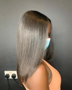 Slick Press Natural Hair, Straighten Hairstyles, Slick Press, Afro Hair Salon, Natural Baddie, Trimmed Hair, Dominican Blowout, Blow Out Hair