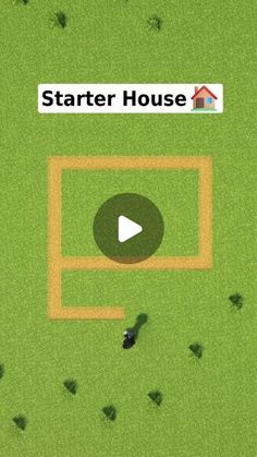 an aerial view of a baseball field with the words starter house on it