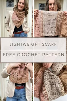 the light weight scarf is free crochet pattern