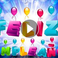 the words fizz nation surrounded by balloons and streamers in front of a blue background