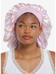 Cinnamoroll Pink Satin Bonnet Cute Bonnets For Black Women, Cute Hair Products, Cute Bonnets, Pink Headwrap, Silk Bonnet, Bonnet Cap, Satin Bonnet, Chicano Art, Pink Satin