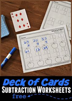 the printable worksheet for addition cards is shown