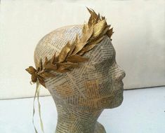 Grecian Headpiece, Gold Leaf Headband, Laurel Crown, Hair Garland