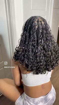 Hairstyles Braids Short, Boho Braided Hairstyles, Braids Short, Braids Knotless, Short Box Braids Hairstyles, Twisted Hair, Short Box Braids, Big Box Braids Hairstyles