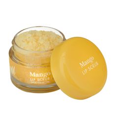 Lip Scrub in Mango LS4 Yellow Makeup, Lip Cosmetics, Mango Flavor, Olive Fruit, Vegan Beauty