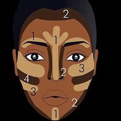 Where To Put Concelear, Simple Makeup For Black Skin, Makeup For Round Face Black Women, Soft Natural Glam Makeup Black Women Tutorial, Where To Put Highlighter On Face, Makeup Layout On Face, Neutral Makeup Looks Black Women, Make Up For Dark Skin Women, Conturing Makeup Face