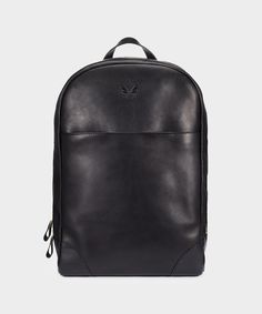 Bennett Winch Leather Backpack in Black Black Leather Backpack With Leather Lining For Business, Modern Leather Backpack With Waxed Finish, Black Leather Backpack With Leather Lining, Modern Black Leather Backpack, Modern Leather Backpack For Daily Use, Black Leather-lined Business Backpack, Black Business Backpack With Leather Lining, Black Leather-lined Standard Backpack, Black Leather-lined Backpack