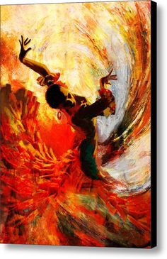 an artistic painting of a woman dancing