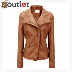 High Color Brown Leather Bomber Jacket For Women Taupe Leather Jacket, Custom Leather Jackets, Chic Outerwear, Biker Jacket Men, Womens Biker Jacket, Leather Trench Coat, Jacket For Women, Leather Biker Jacket, Bomber Jackets