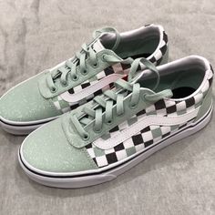 Brand New Van Sneakers! Very Cute Colors! Perfect For Summer! No Box Trendy Green Vans Sneakers, Vans Sk8 Hi Platform, Madewell Sneaker, Van Sneakers, Cute Vans, Platform Vans, Vans Suede, Red Vans, Pink Vans