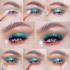 Karla Powell Prom Makeup Aesthetic, Cute Prom Makeup, Holographic Makeup, Colourpop Eyeshadow, Makeup Aesthetic, Crazy Makeup