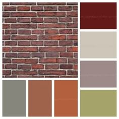 a brick wall with several different colors