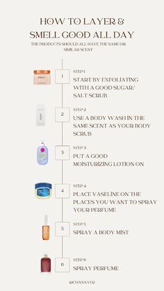 Transform your shower routine with these glow-up tips to help you smell amazing all day long! Discover essential steps and products for a refreshing shower experience and learn how to smell good from head to toe. Elevate your self-care with our ultimate guide to a perfect shower routine. #ShowerRoutine #GlowUpRoutine #SmellGood #HowToSmellGood How To Smell Good All Day Shower Routine, Best Shower Routine To Smell Good, How To Make Body Smell Good, How To Smell Good Shower Routine, Shower Routine Sensitive Skin, Tips On Smelling Good All Day, Body Care Step By Step, How To Smell Good At School, Shower Order Routine