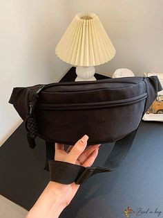 BirdinBag - Stylish and Functional Womens Summer Chest and Waist Bag for Versatile Fashion Large Capacity Black Shoulder Pouch, Black Mobile Phone Bag For Outdoor Activities, Casual Black Portable Pouch, Casual Black Satchel Belt Bag, Large Capacity Black Canvas Pouch Bag, Black Large Capacity Belt Bag For School, Large Capacity Black Casual Pouch, Black Casual Pouch With Adjustable Strap, Casual Large Capacity Black Pouch