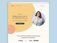 the landing page for a website with a woman's face and text on it