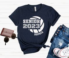 Senior Volleyball Shirts, Senior Year Shirts, Senior Volleyball, Sports Volleyball, Team Spirit Shirts, Volleyball Stuff, Senior Stuff, Volleyball Shirts, Volleyball Shirt