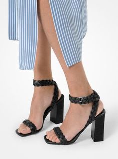 Our Pippa sandals combine the laid-back luxe appeal of this season with artisanal textures. Meticulously woven in Italy from strips of supple calf leather the versatile pair is set on a stacked heel for just the right amount of lift. Wear them with anything from shirtdresses to cropped denim. Woven Leather Sandals With Block Heel, Leather Sandals With Woven Detail And Block Heel, Chic Woven Sandals With Round Toe, Leather Open Toe Heels With Intrecciato Weave, Leather Block Heels With Braided Straps, Casual High Heel Woven Leather Heels, Casual Woven Leather High Heels, Chic Woven Round Toe Sandals, Casual Sandals With Woven Leather And Block Heel