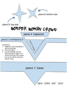 the diagram shows how to use wonder woman crown