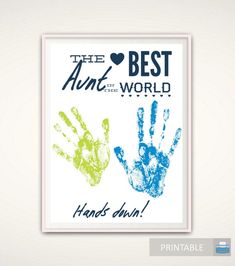 the hand and best papa world poster is displayed