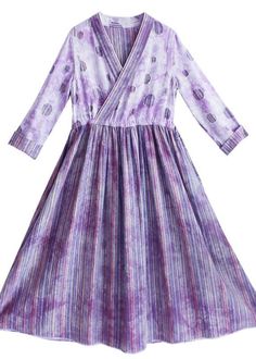 Women Purple Striped Quilting Dresses Patchwork Two Ways To Wear long Spring DressFabric: Cotton 45%, Linen 55%Size & Fit: Fit: This garment fits true to size.Length: Size S measures 48.36"from shoulder to hemBust: Great for any cup size. Waist: Loose Fit. Comfortable room throughout midsection.Hip: Loose Fit - room for hips. Hand Wash Cold. Fitted Patchwork Maxi Dress For Fall, Elegant Long Dresses With Patchwork, Long Patchwork Dress For Spring, Long Spring Dress With Patchwork, Spring Long Patchwork Dress, Long Spring Patchwork Dress, Long Fitted Patchwork Dress, Long Fitted Dress With Patchwork, Purple Long Sleeve Patchwork Dress