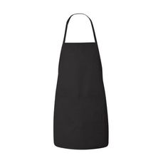 a black apron on a white background