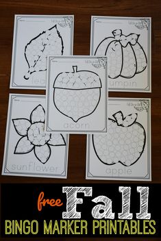 free fall printables for preschoolers to practice their handwriting and coloring skills