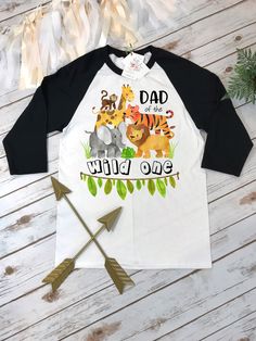 Dad of the Wild One, Wild One Party, Daddy and Me shirts, Jungle Birthday, Safari Birthday Wild One Theme, Birthday Wild One, Wild One Party, Safari Design, The Wild One, Safari Theme Birthday, Wild One Birthday, Jungle Birthday, Mommy And Me Shirt