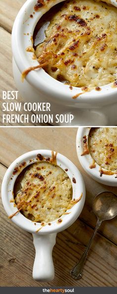 the best slow cooker french onion soup recipe is easy to make and tastes just as good as it looks