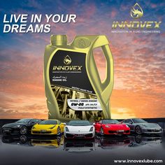 an ad for infinvex is shown with three cars and the words live in your dreams