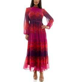 Shop for Maison Tara Long Sleeve Mock Neck Tie Waist Floral Maxi Dress at Dillard's. Visit Dillard's to find clothing, accessories, shoes, cosmetics & more. The Style of Your Life. Women's Maxi Dresses, Tara Dress, Daytime Dresses, Full Length Dress, Women Formals, Floral Print Maxi, Mock Neckline, Women Maxi, Maxi Dresses Casual