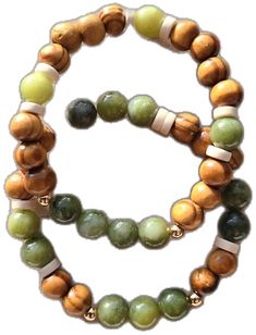 Everyday Jade Beaded Bracelets With Round Beads, Spiritual Round Beaded Bracelets With Letter Beads, Wood Bead Bracelet, Chakra Jewelry, Bracelet Gemstone, Jade Bracelet, Healing Jewelry, Spiritual Gifts, Wood Beads