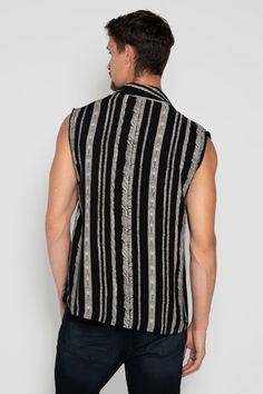 Striped Shirt, Boho Clothing, Beach Shirt, Psychedelic Clothing, Tribal Shirt, Men Vest, Festival Clothing #CottonShirt #PsyTrance #Goavest #BeachShirt #MenVest Bohemian Style Black Shirt For Vacation, Bohemian Black Shirt For Vacation, Black Bohemian Shirt For Vacation, Summer Cotton Shirt For Music Festival, Cotton Shirt For Summer Music Festival, Summer Music Festival Cotton Shirt, Relaxed Fit Sleeveless Shirt For Spring, Sleeveless Relaxed Fit Shirt For Spring, Summer Cotton Tops For Music Festival