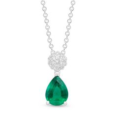 Introducing the "Regal Necklace," a captivating creation that embodies timeless elegance and grace. A pear-shaped emerald, its verdant depths reminiscent of treasure unearthed from a royal kingdom, along with radiant, sparkling diamonds exude everlasting beauty perfect for the woman who enjoys the finer things in life. SKU BS13108P EMERALD SIZE 8x6mm COLORSTONE SHAPE Pear Shape COLORSTONE WT 0.87cts DIAMOND WT 0.09cts Ethically sourced emeralds directly from our renowned Belmont mine in Brazil. Pear-shaped Emerald Gemstone Necklace For Formal Occasions, Pear-shaped Emerald Gemstone Necklace For Formal Events, Pear-shaped Emerald Necklace For Formal Events, Formal Pear-shaped Emerald Necklace In Fine Jewelry Style, Formal Pear-shaped Emerald Necklace Fine Jewelry, Formal Pear-shaped Emerald Necklace, Fine Jewelry Emerald Pear-shaped Necklace, Elegant Pear-shaped Emerald Necklaces, Green Briolette Emerald Necklace For Formal Occasions