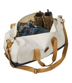 Nor'easter Duffle Bag | Duffle Bags at L.L.Bean Blue Tote, Antique Brass Hardware, Duffle Bags, Travel Tote, Ll Bean, Travel Gear, Canvas Leather, L L Bean, Brass Hardware