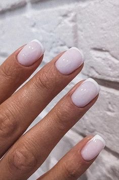 Trendy French Nails, French Nails Design, Short French Nails, Short French, French Manicure Nails, Short Square Nails, Casual Nails, French Nail Designs, Cute Gel Nails