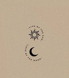 the sun and moon are depicted in this minimalistic image