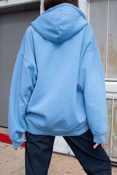 CHRISTY HOODIE$38Add to WishlistDescription:Oversized cozy zip up hoodie in sky blue with two pockets, and a drawstring hood.Fabrics: 66% cotton, 34% polyesterMeasurements: 28" length, 28" bustMade in: ChinaTo order this product you can call our customer service at [+1(310)773-5405|tel:+1310773-5405], we will assist in the purchase procedureSIZE:Fits size Small/MediumQUANTITY:ADD TO CARTMDA110Z-Z194SP400000 Fleece Hoodie With Drawstring Hood, Hooded Fleece Sweatshirt With Pockets, Fleece Hooded Jacket With Pockets, Blue Streetwear Hoodie With Drawstring, Blue Hoodie With Drawstring For Winter, Oversized Cotton Hooded Jacket In Athleisure Style, Blue Drawstring Hoodie Sweatshirt, Blue Drawstring Hoodie For Winter, Cozy Hooded Jacket With Pockets