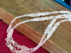 Adjustable Faceted Beads Necklace For Wedding, White Hand-strung Wedding Necklaces, White Hand-strung Necklaces For Wedding, Wedding Lasso, San Joaquin Valley, Crystal Wedding, How To Make Beads, Diamond Cut, Rosary