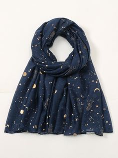 Mooncore Clothes, Galaxy Inspired Outfits, Astronomy Clothes, Monk Cosplay, Starry Clothes, Galaxy Accessories, Geometric Scarf, Scarf Hijab